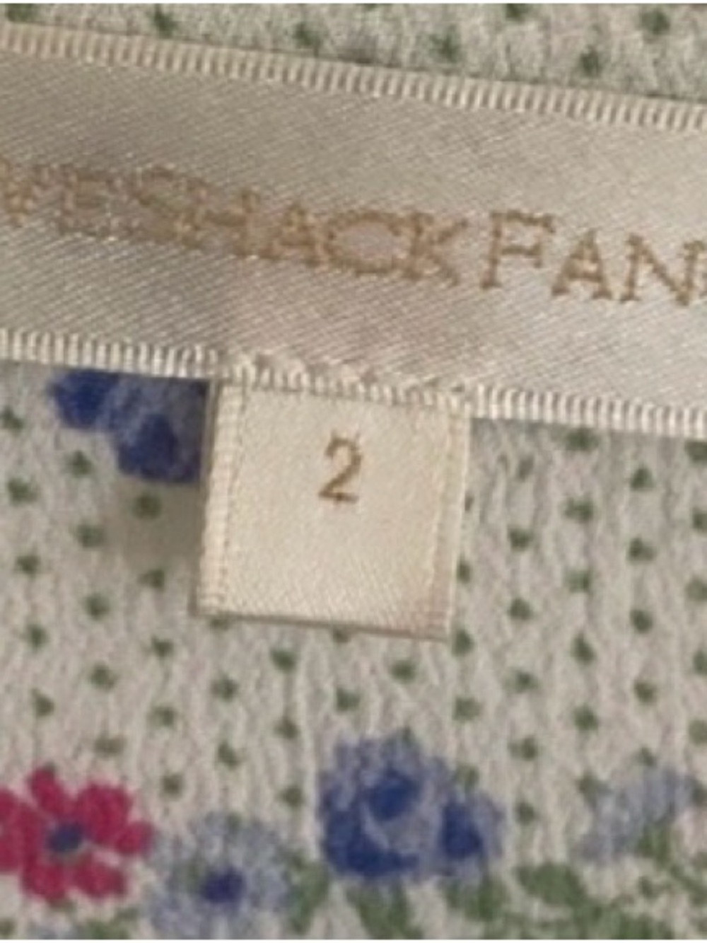 LoveShackFancy Floral Appliqué V-Neck Maxi Dress in White with Pastel Flowers - Picture 3 of 5